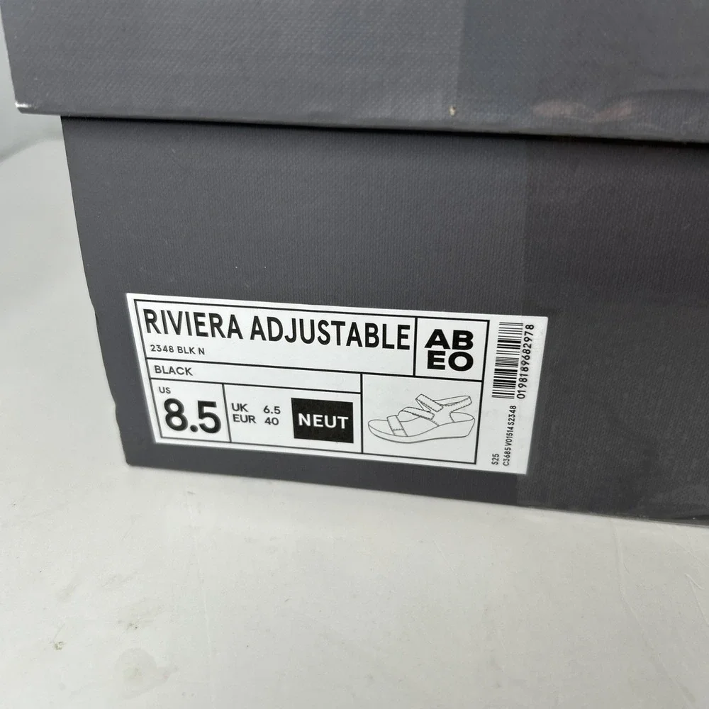 ABEO Walking Co Riviera Adjustable Sandals Black Sz 8.5 New - Picture 9 of 9